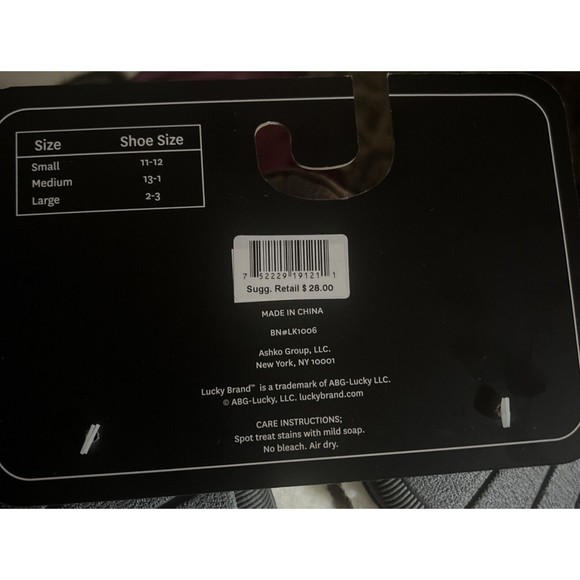 Lucky Brand Girls Floral Collar Bow Sherpa Clog Fuzzy Slippers, Sz Large 2-3 New - Picture 9 of 9